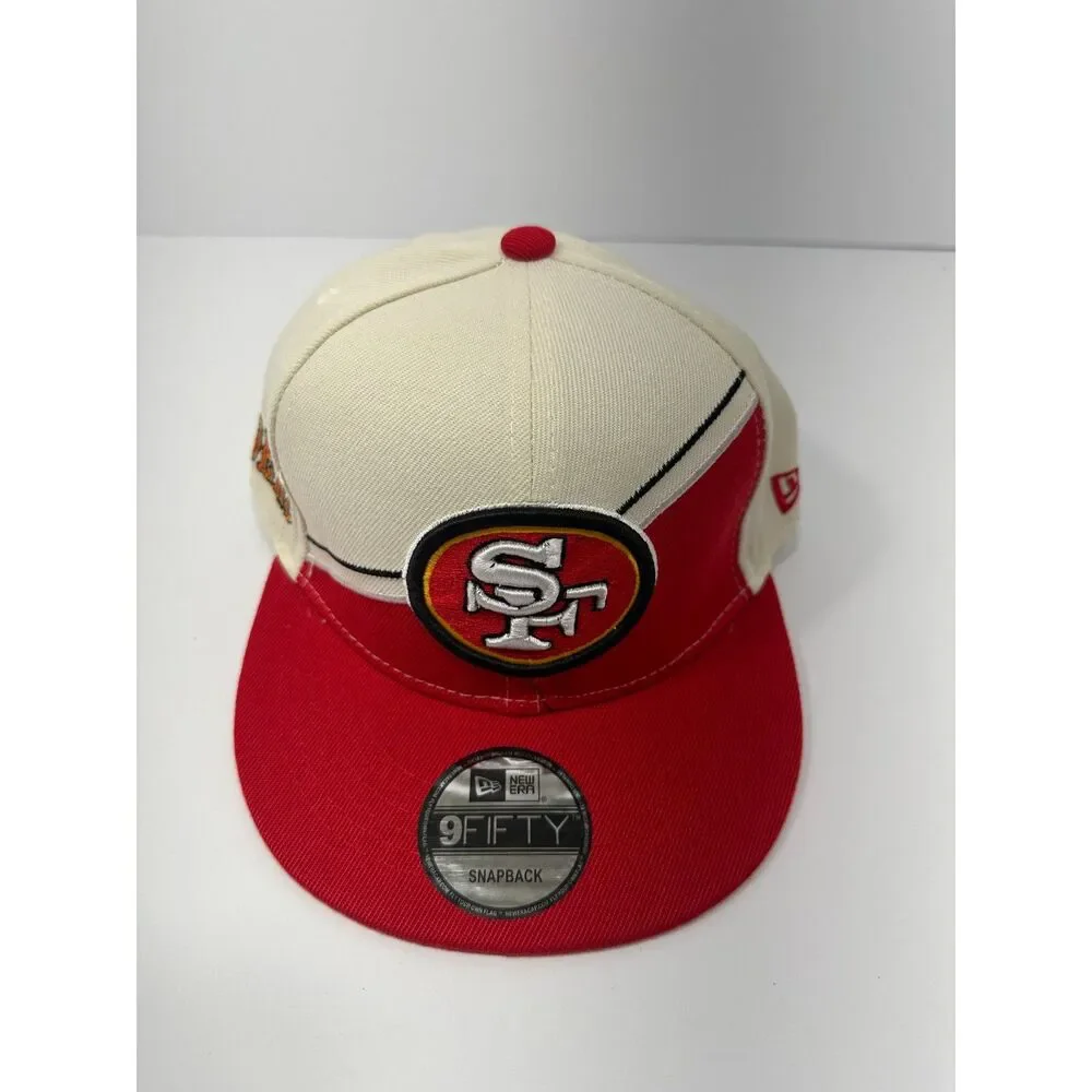 San Francisco 49ers New Era 9FIFTY Snapback Hat Cream Red NFL Vintage